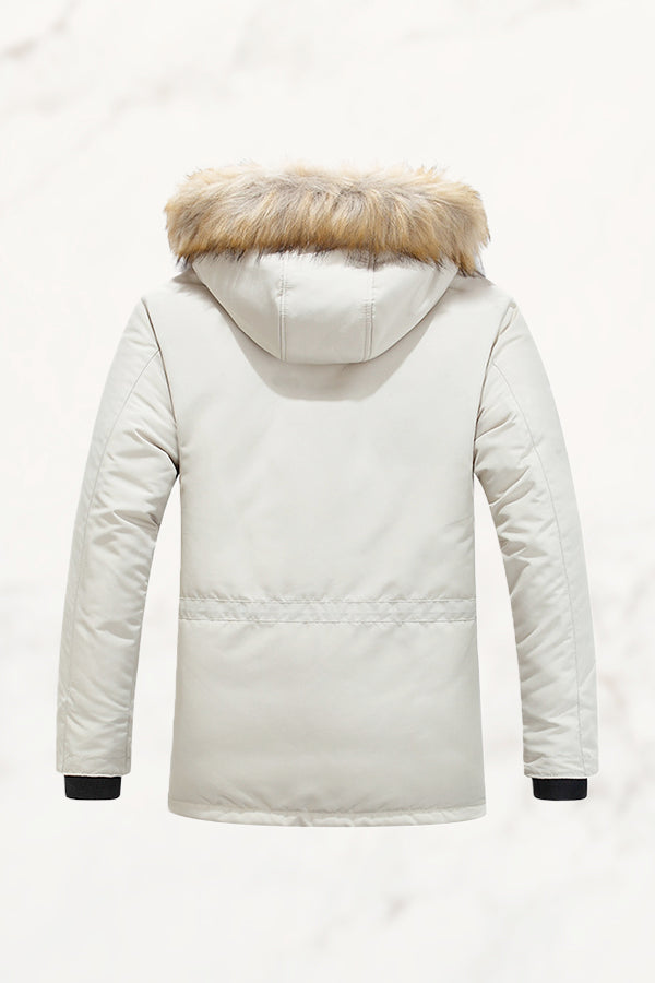 Extra Warm Hooded Fur Coat
