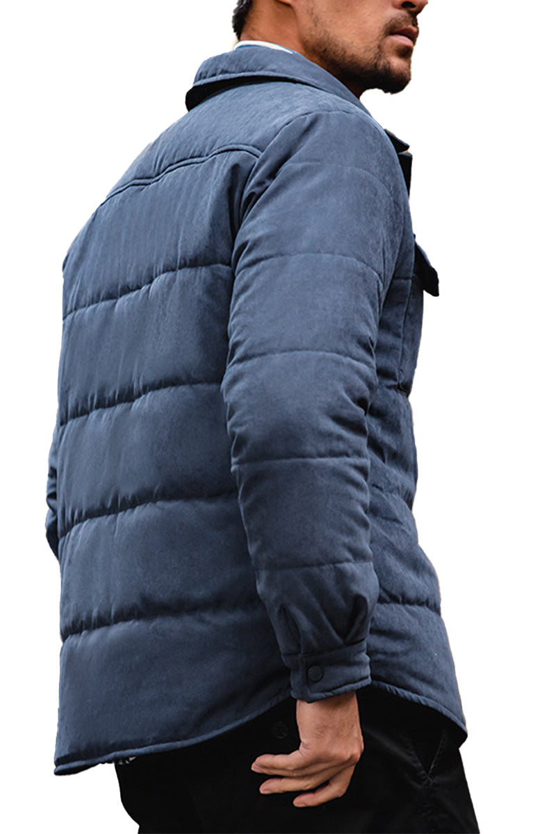 Quilted Waxed Shirt Jacket