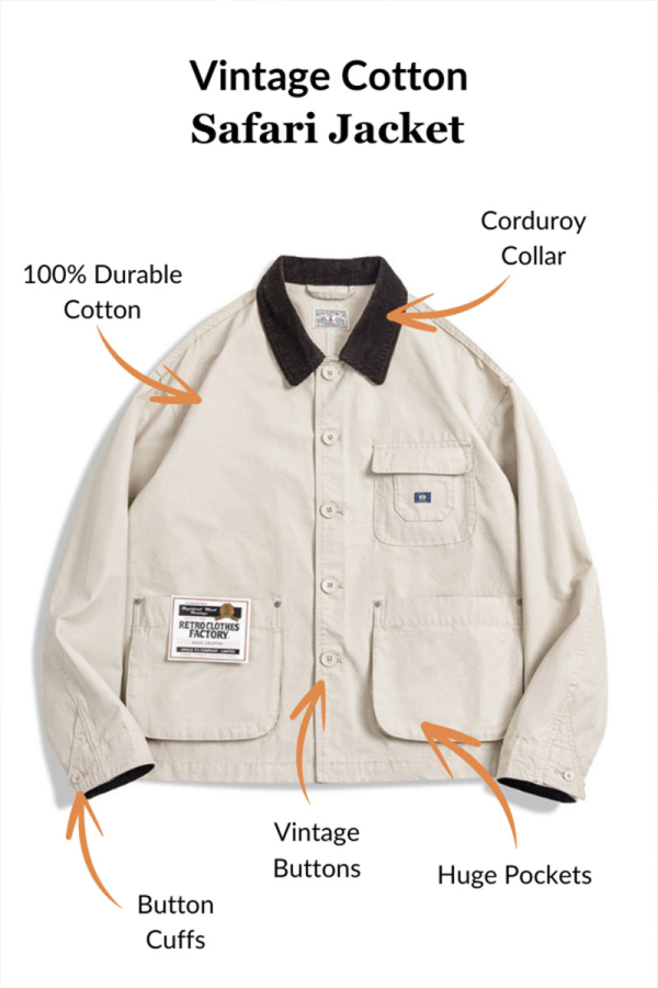 Vintage Cotton Safari Jacket