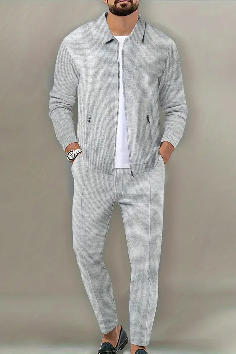 Waffle Fabric Athleisure Suit