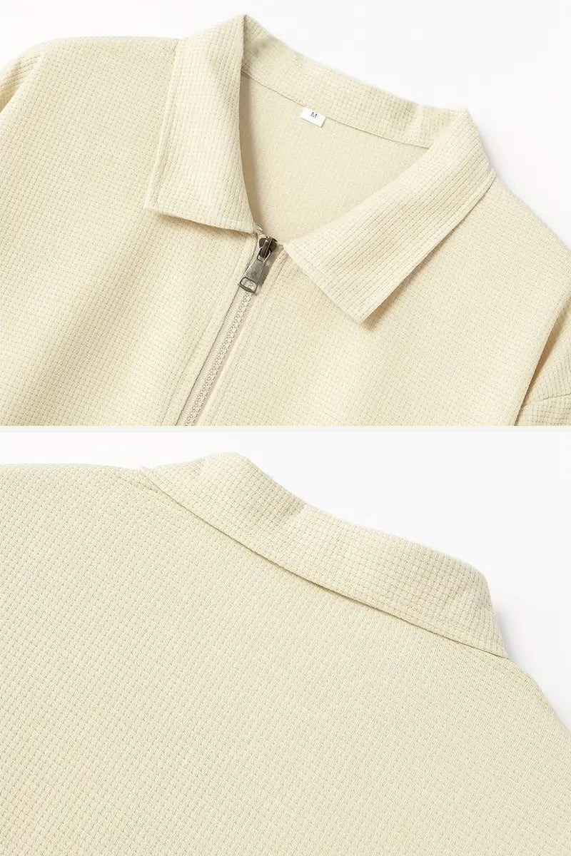 Waffle Fabric Athleisure Suit