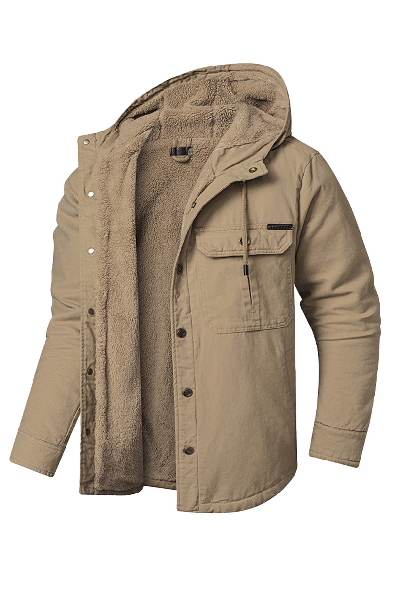 Sherpa-lined Cotton 2-in-1 Jacket