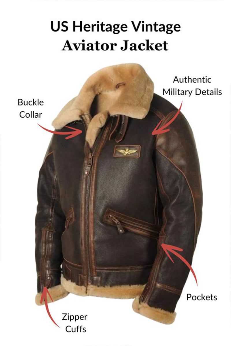 US Heritage Vintage Aviator Jacket