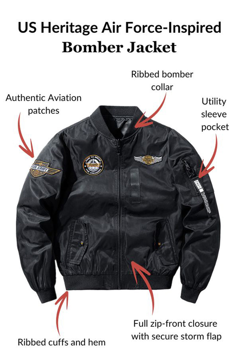 US Heritage Air Force-Inspired Bomber Jacket