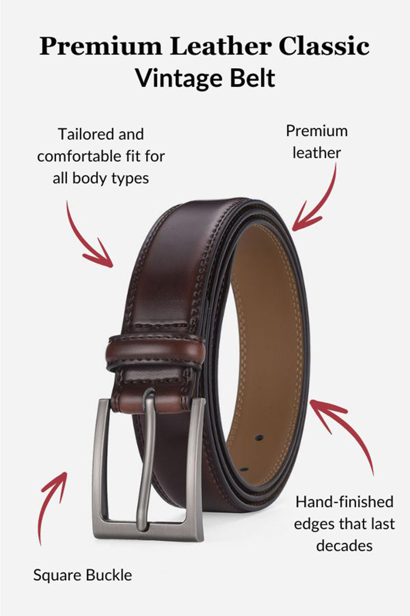 Premium Leather Classic Vintage Belt