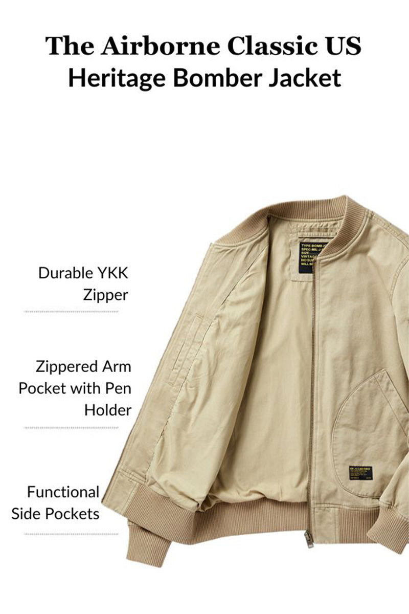 The Airborne Classic US Heritage Bomber Jacket