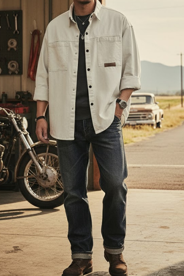 Casual Button Up Overshirt Jacket