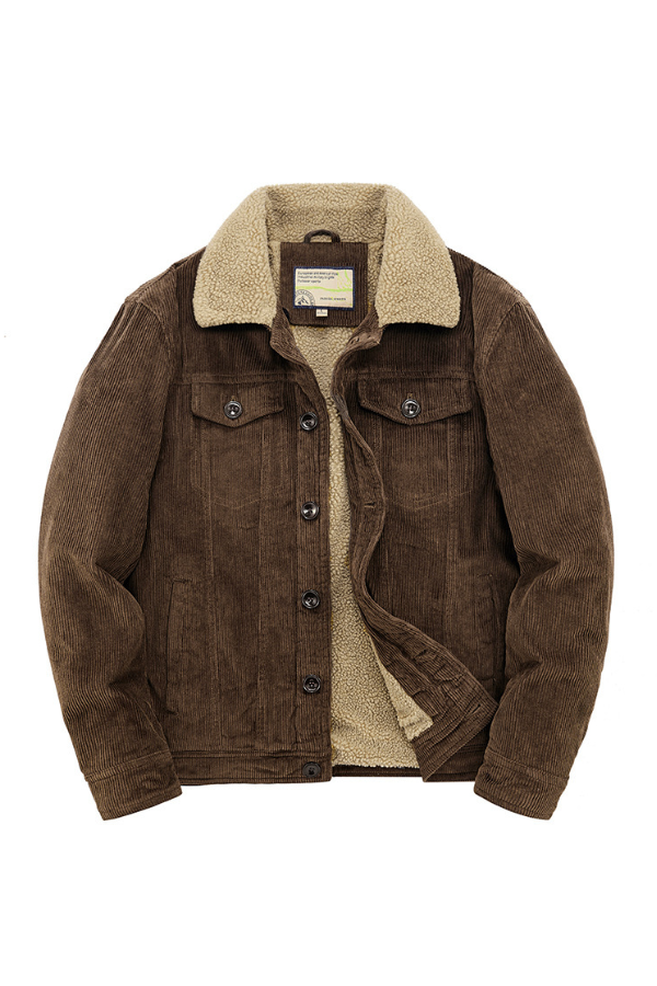 Sherpa Lined Cotton Windbreaker Jacket