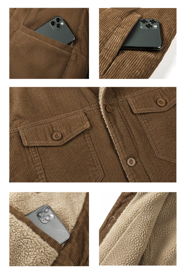 Sherpa Lined Cotton Windbreaker Jacket