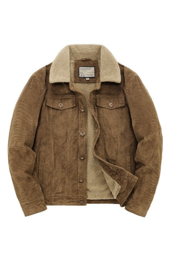 Sherpa Lined Cotton Windbreaker Jacket