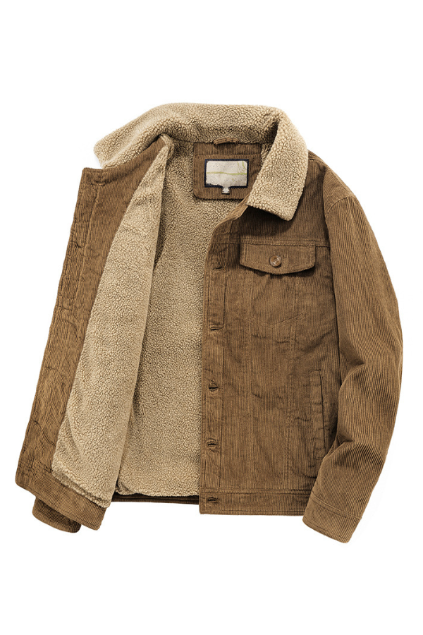 Sherpa Lined Cotton Windbreaker Jacket