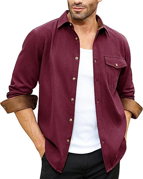 Long-Sleeve Solid Color Shirt with Classic Collar