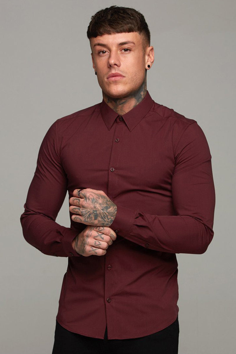 Long-Sleeved Casual Button-Down Shirt