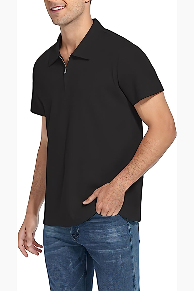 Gentleman&#39;s Favorite: Zip-Neck Jersey Polo (1+ 1 FREE)